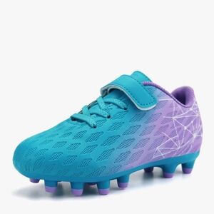 Blue and Purple Soccer Cleats